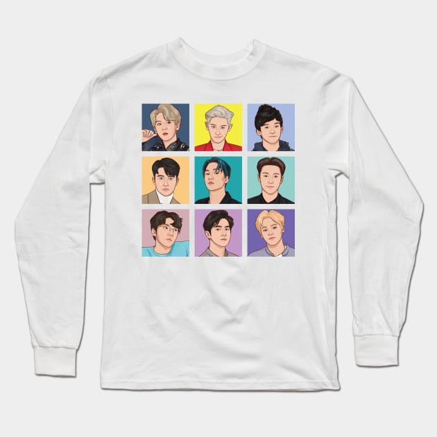 Tooniefied EXO Long Sleeve T-Shirt by Tooniefied